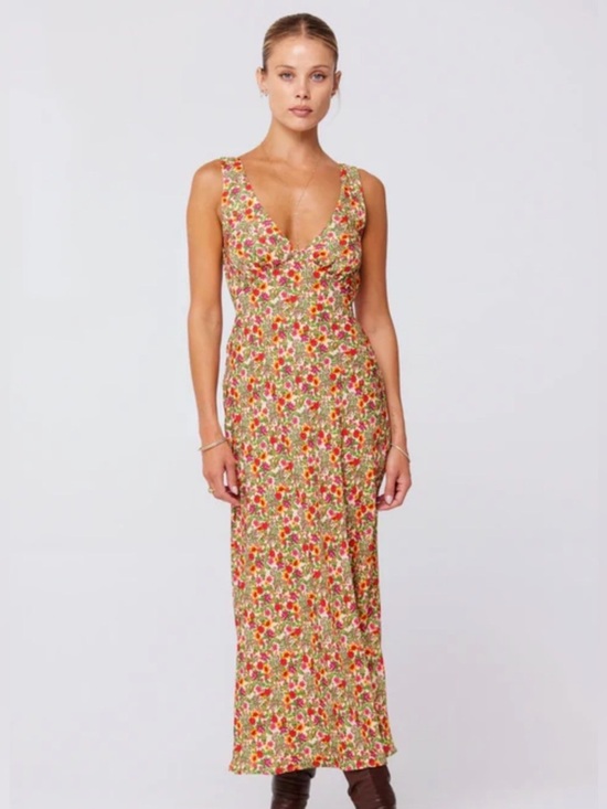 RESA Dresses & Skirts - Resa V neck Maxi floral Dress XS
